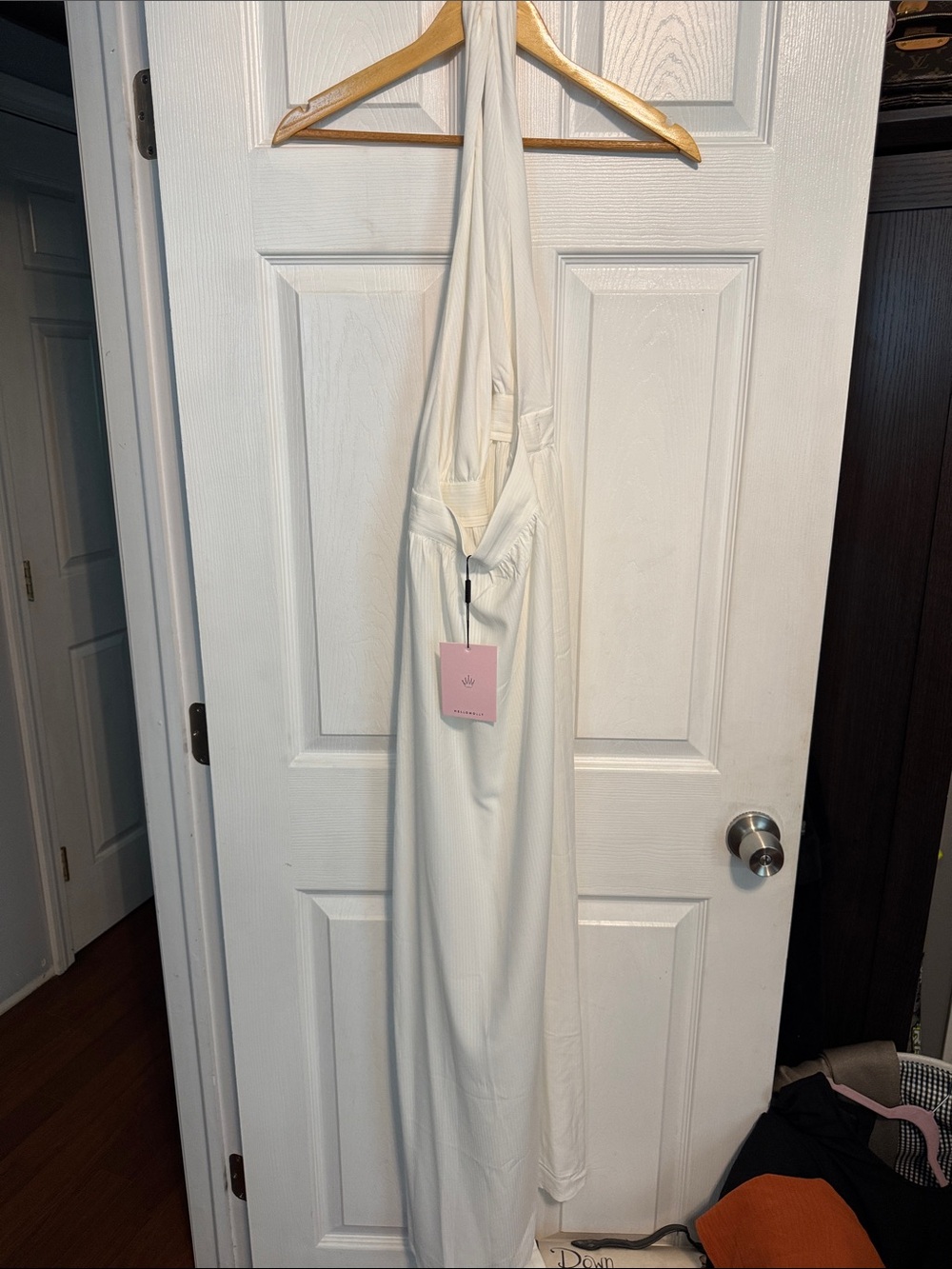 Hello Molly Cream Halter Maxi Dress